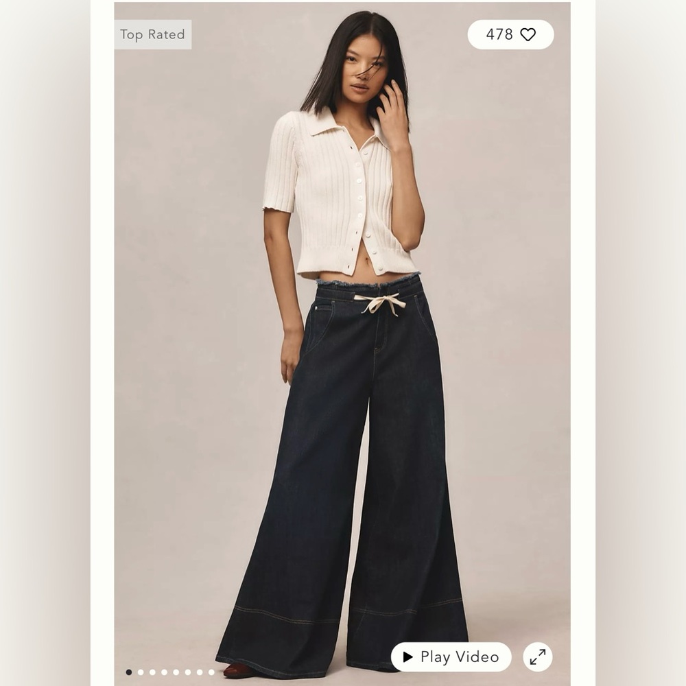 NWT Pilcro wide leg jeans